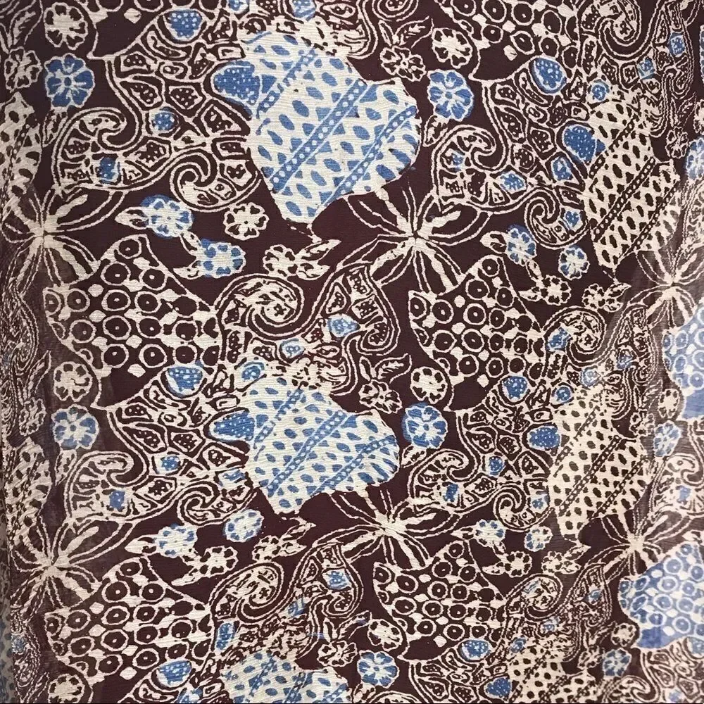 Sheer silk scarf fringe trim